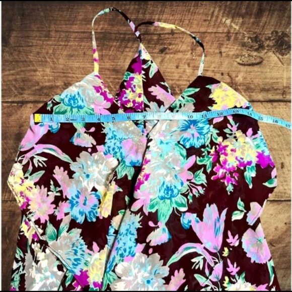 ZURY Women's Purple Blue Floral Flowing Sheer Summer Top Size S/M‎ - Picture 8 of 9